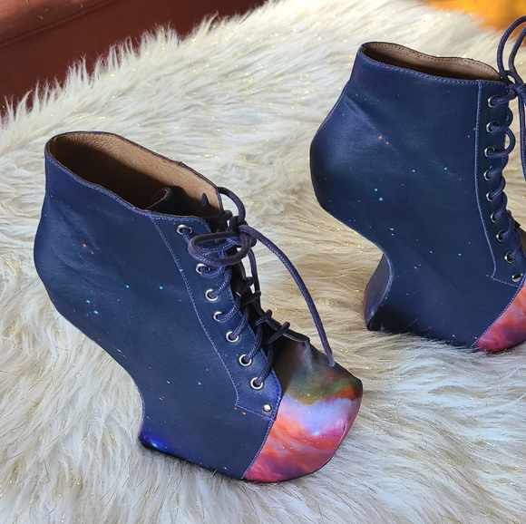 Jeffrey Campbell Blackmilk Cosmic Night Lita Heel-less Platform - Picture 4 of 8